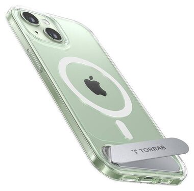 Torras UPRO Pstand ochranný kryt pro Apple iPhone 15 transparentní