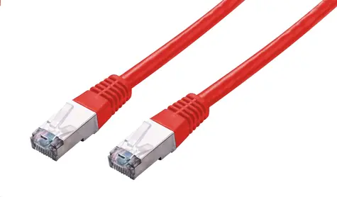C-TECH patchcord Cat5e FTP 0.5 m červená