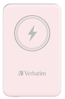 Verbatim Charge 'n' Go Magnetická bezdrátová powerbanka 5000mAh růžová / USB-C / MagSafe / 15-20W