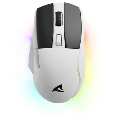 Sharkoon SKILLER SGM50W bílá / bezdrátová herní myš / 4000 dpi / USB / optická / nabíjecí stanice / 6 tlačítek