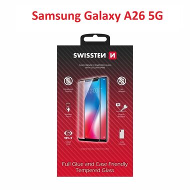 SWISSTEN FULL GLUE COLOR FRAME CASE FRIENDLY sklo pro SAMSUNG GALAXY A26 5G černá