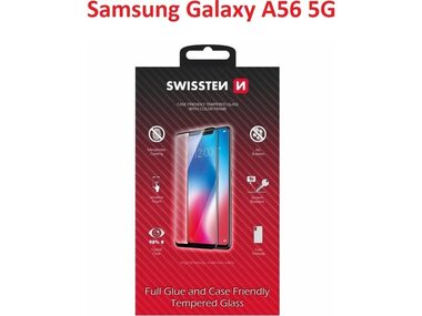 SWISSTEN FULL GLUE COLOR FRAME CASE FRIENDLY sklo pro SAMSUNG GALAXY A56 5G černá