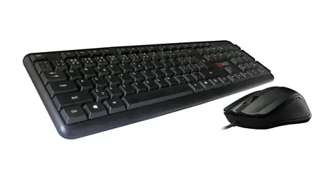 C-TECH KBM-102 Combo černá / Set klávesnice + myš / CZ + SK layout / USB / 1200DPI