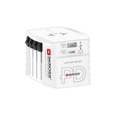 SKROSS MUV USB AC65PD / univerzální cestovní adaptér / 65W / USB A+C 