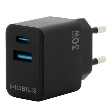 Mobilis Wall Charger 30W černá / nabíječka / 1x USB-A / 1x USB-C 