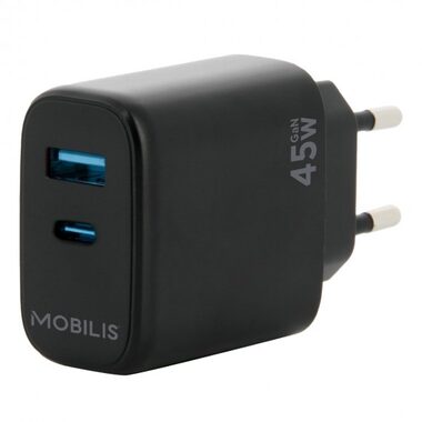 Mobilis Wall Charger 45W černá / 1x USB-A / 1x USB-C