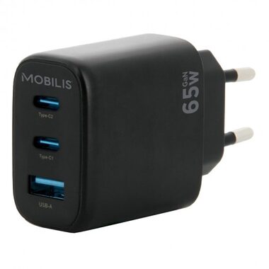 Mobilis Wall Charger 65W černá / 2x USB-C / 1x USB-A