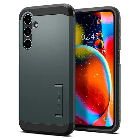 Rozbaleno - Spigen Tough Armor ochranný kryt pro Samsung Galaxy S23 FE zelená  / rozbaleno
