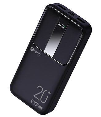 C-TECH BATCT1341 22.5W 20000 mAh černá / Power Bank / USB-A / USB-C  / 5V & 9V & 12V