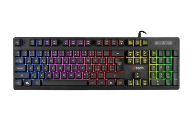 C-TECH Iris (GKB-08) černá / Herní klávesnice / mechanická / RGB / USB-A / CZ/SK layout
