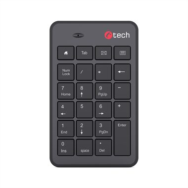 C-TECH KBN-02W bezdrátová numerická klávesnice černá