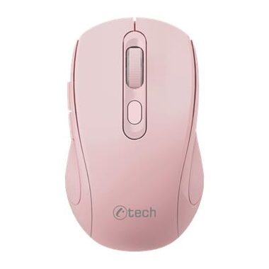 C-TECH WLM-12 růžová / Bezdrátová optická myš / 1600DPI / 6 tlačítek / BT/2.4GHz / 1xAA