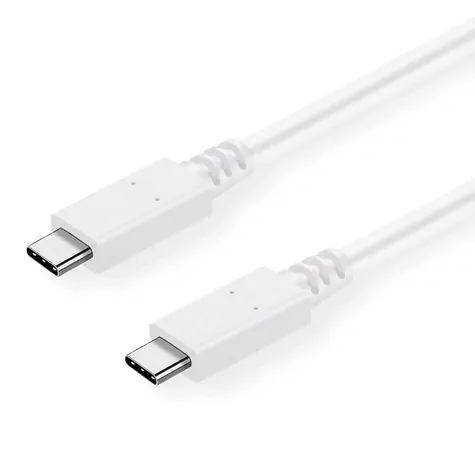 C-TECH USB-C kabel 2 m bílá / USB-C (M) - USB-C (M)