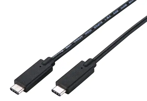 C-TECH USB-C kabel 2 m černá / USB-C (M) - USB-C (M)