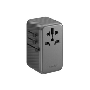 Energea TravelWorld univerzální adaptér GAN120 šedá / PD100W & PPS55W & QC3.0 / 120W 