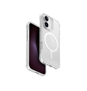 UNIQ LifePro Xtreme MagClick ochranný kryt na Apple iPhone 16 čirá se třpytkami