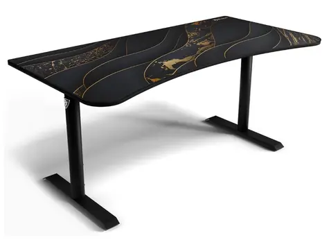 AROZZI ARENA Gaming Desk Black Gold / Herní stůl / D:160cm / Š:82cm / V:71cm