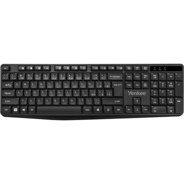 YENKEE YKB 2020CS WL PRIME černá / bezdrátová klávesnice / 2.4 GHz / 1x AAA
