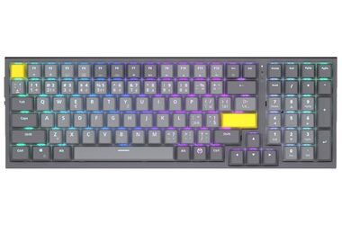 Endorfy Celeris 1800 CZ šedá / herní klávesnice / mechanická / Endorfy Yellow / 2.4GHz / BT / USB