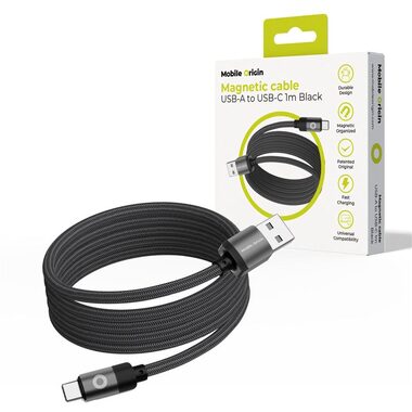 Mobile Origin Magnetic Patented Original Cable USB-A to USB-C 1m černá