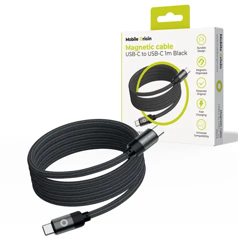 Mobile Origin Magnetic Patented Original Cable USB-C to USB-C 1m černá