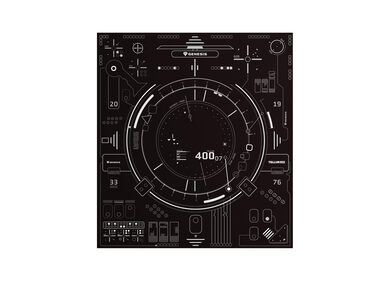 Genesis Tellur 400 černá / podložka pod židli / 110 x 100cm