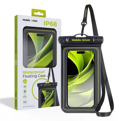 Mobile Origin Waterproof floating case 6.8" černá/zelená / vodotěsné univerzální pouzdro