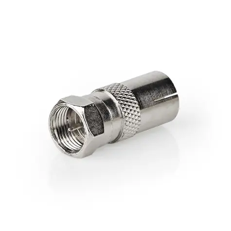 Nedis Satelitní - Anténní Adaptér / F / IEC (Koax) / poniklované / 75 Ohm / Kov 