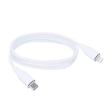 Solight SSC1901-S kabel USB-C (M) - Lightning (M) 1m bílá / silikon
