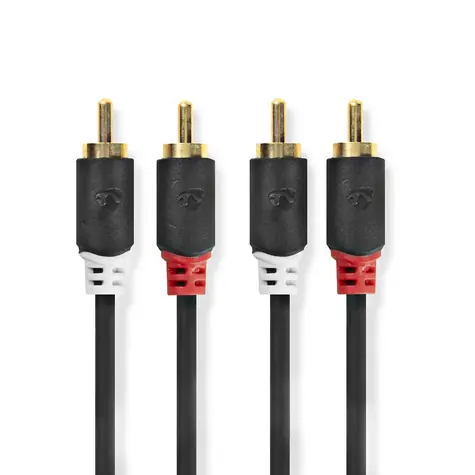 Nedis Stereo Audio kabel 2x RCA (M) - 2x RCA (M) 3.00 m černá