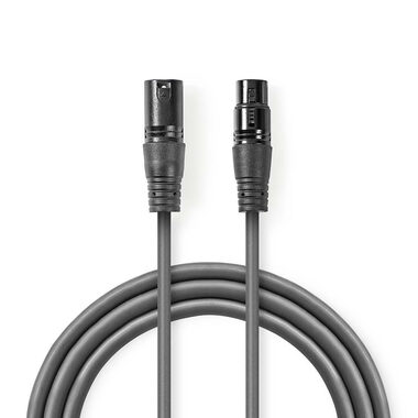 Nedis Vyvážený Audio kabel XLR 3pinový (M) - XLR 3kolíková (F) 20.0 m tmavě šedá