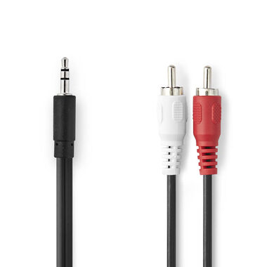 Nedis Stereo Audio kabel jack 3.5 mm (M) - 2x RCA (M) 5.00 m černá 