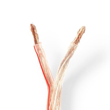 Nedis Repro kabel 2x 6.00 mm2 transparentní / CCA / 100.0 m / Kulatý / PVC  