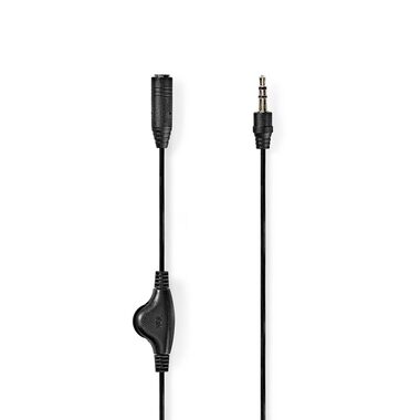 Nedis Stereo Audio kabel jack 3.5 mm (M) - jack 3.5 mm (F) 1.00 m černá