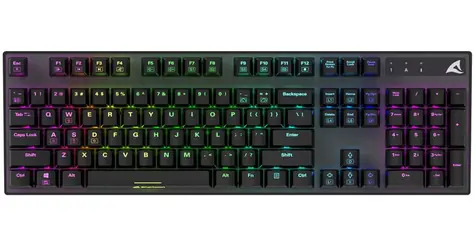 Sharkoon Skiller SGK20 černá / herní klávesnice / mechanická / Huano Brown / RGB / USB / 1.8m / DE Layout
