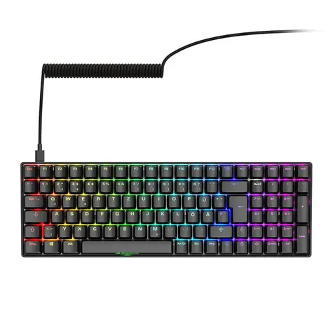 Sharkoon Skiller SGK50 S2 černá / herní klávesnice / mechanická / Gateron Red / USB / 1.5m / DE Layout