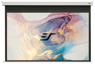 ELITE SCREENS plátno elektrické motorové stropní 100" (254cm) / 16:9 / 124.5×221.4cm / MaxWhite FG / 12" drop