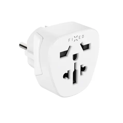 FIXED Adaptér EU Adapter 2 pro zapojení UK US AUS zařízení do EU zásuvek bílý