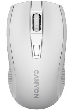 CANYON CNE-CMSW07W bílá / optická bezdrátová myš / 800/1200/1600 dpi / 4 tlačítka / USB 2.4 Ghz / 1xAA 