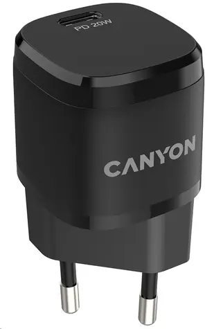 CANYON CNE-CHA20B05 černá / Nabíjecí adaptér / 1x USB-C / 20W