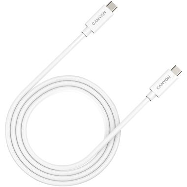 CANYON CNS-USBC44W bílá / Nabíjecí  kabel / USB-C – USB-C  / 1m 