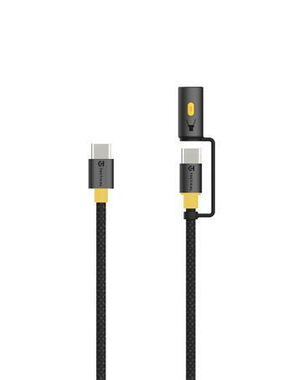 Tactical Stinger Cable USB-C/USB-C 1,5m Black / výkon až 60W / 1W svítilna