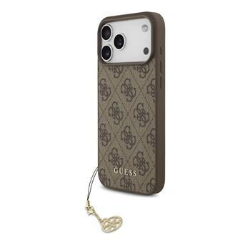Guess 4G Charm Zadní Kryt pro iPhone 17 Pro Max Tone on Tone Brown