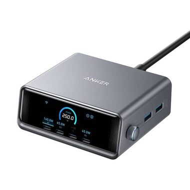 Anker Prime stříbrná / Nabíjecí stanice / 250W / 4xUSB-C / 2xUSB 