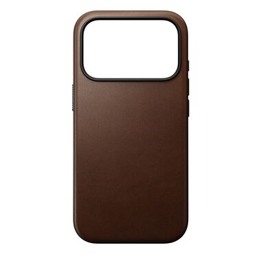 Nomad Modern Leather Case kožený kryt pro Apple iPhone 17 Pro hnědá