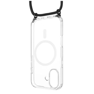 FIXED Pouzdro MagPure Neck s černou šňůrkou na krk pro Apple iPhone 17