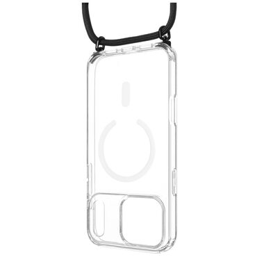 FIXED Pouzdro MagPure Neck s černou šňůrkou na krk pro Apple iPhone 17 Pro Max