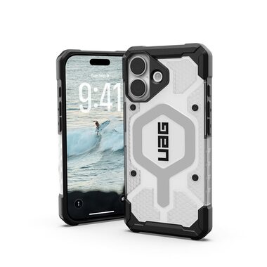 UAG Pathfinder Clear Magsafe zadní kryt pro Apple iPhone 17 stříbrná