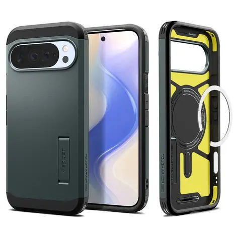 Spigen Tough Armor MagSafe ochranný kryt pro Google Pixel 10 Pro XL abyss green
