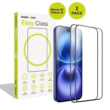 Mobile Origin EasyGlass iPhone 15/iPhone 16 Ochranné sklo / 2 kusy